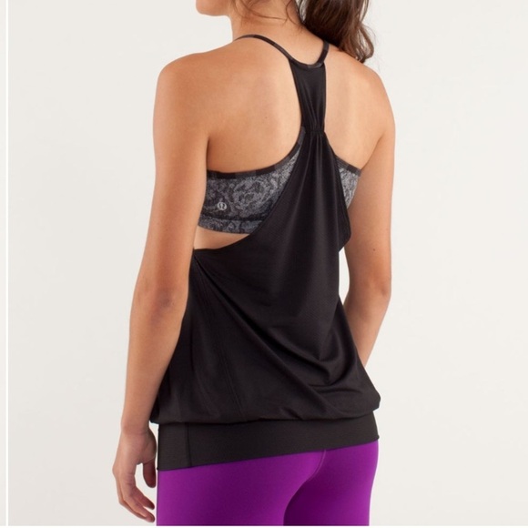 Lululemon Athletica Black No Limits 2-in-1 Tank - Picture 2 of 3